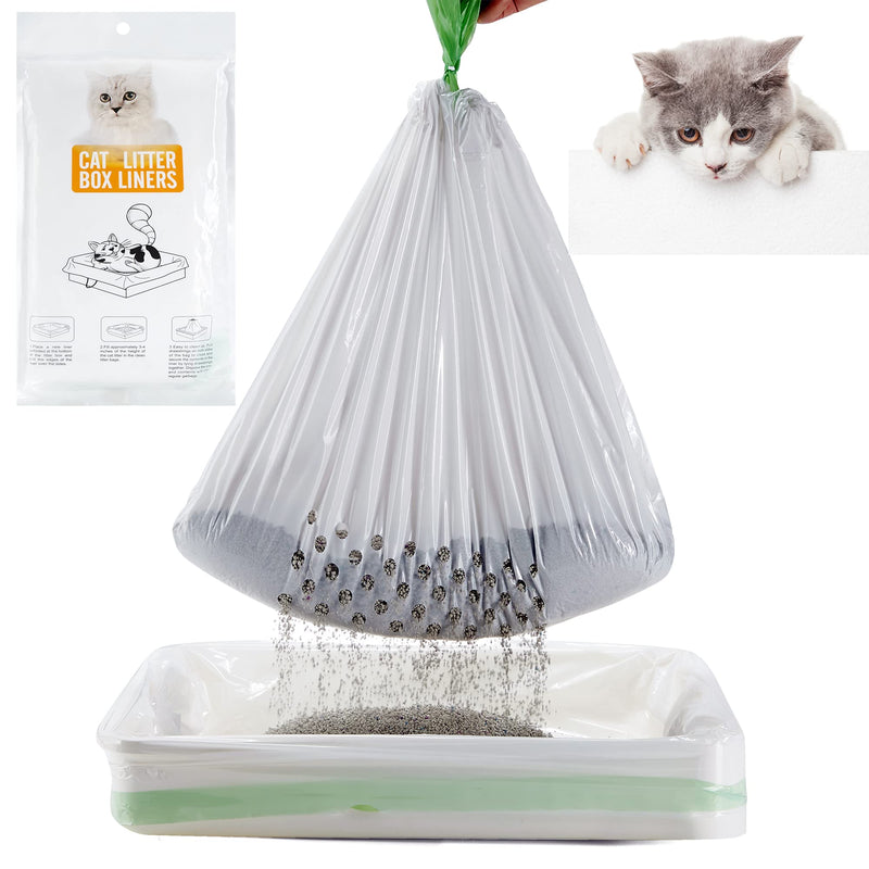 Gefryco Cats Sifting Litter Box Liners, Jumbo Disposable Waste Litter Bags 14 Count - 31" x 18" - PawsPlanet Australia