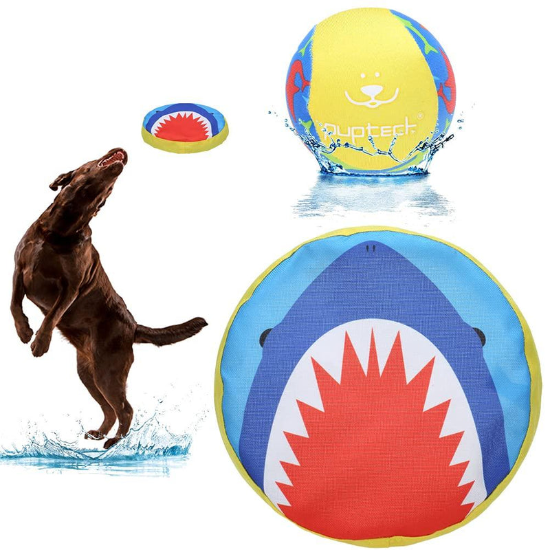 PUPTECK Summer Dog Pool Toys - Dog Water Floating Toys, Flying Discs with a Bouncing Ball for Pets, Dog Fetch Toys, Interactive Chew Toys for Puppy Dogs - PawsPlanet Australia