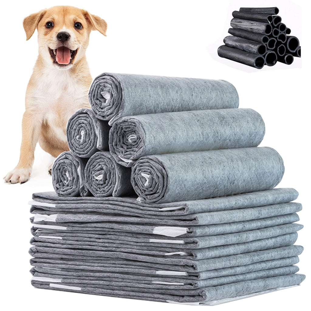 HAOYINEW Odor-Control Carbon Pet Dog and Puppy Training Pads（4 Sizes） Super Absorbent & Leak-Proof，for Dogs, Cats, Rabbits and Other House Training Pets S 100 Count - PawsPlanet Australia