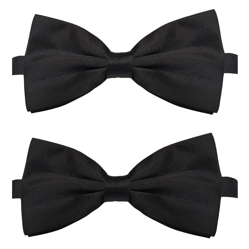 KOOLMOX Formal Dog Bow Ties, with Adjustable Collar, for Medium and Large Dogs Wedding Birthday Graduation Holiday Homecoming Costumes, 2-Pack Black Black - PawsPlanet Australia
