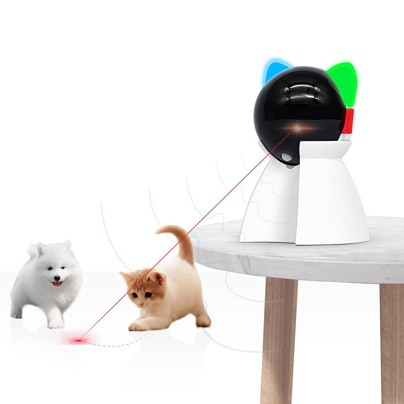 Rechargeable Motion Activated Cat Laser Toy Automatic,Interactive Cat Toys for Indoor Kitten/Dogs/Puppy,Three Installation Methods,Fast and Slow Mode L - PawsPlanet Australia