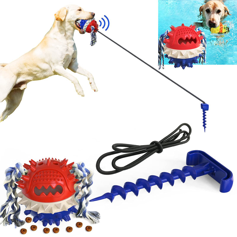 TEVUTEVU Dog Chew Toy for Aggressive Chewers Multifunction Interactive Rope Ball Toy for Middle Large Breed Outdoors - PawsPlanet Australia