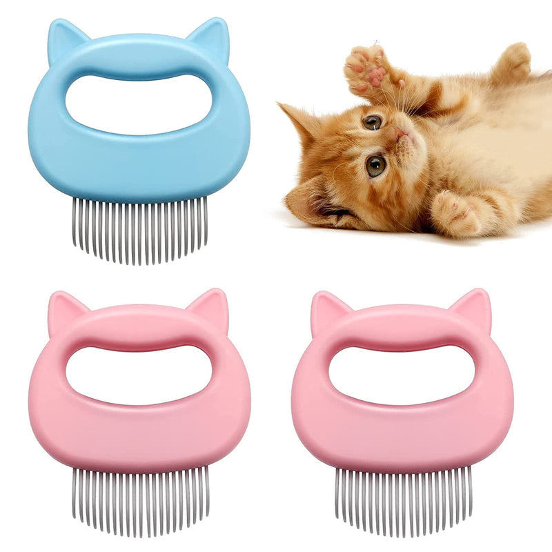 3 Pcs Cat Dog Comb,Hair Grooming Massage Pet Shell Combs,Soft Detangling Deshedding Brush,Removing Matted Tangled Fur and Short Long Loose Hairs,Dematting Shedding Tool for Cat Dog Rabbit - PawsPlanet Australia