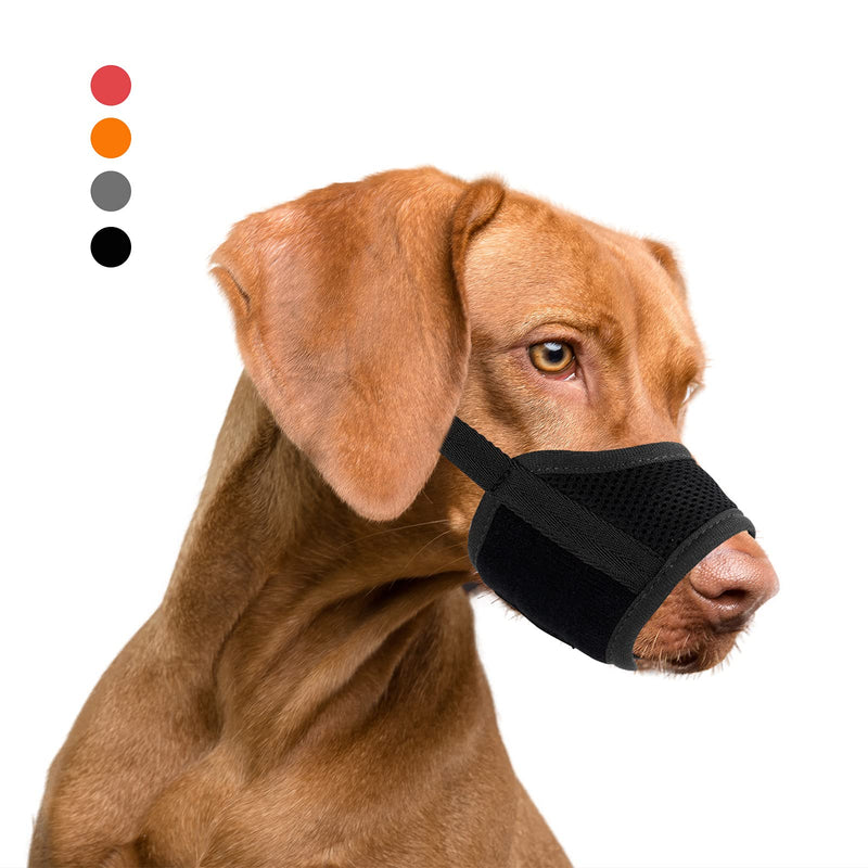 Demigreat Dog Muzzle Soft Mesh Breathable Muzzle Stop Dog Biting Barking and Chewing, Adjustable Dog Muzzle,Can be Used in Conjunction with Training for Small Medium Large Dogs Small (Pack of 1) Black - PawsPlanet Australia