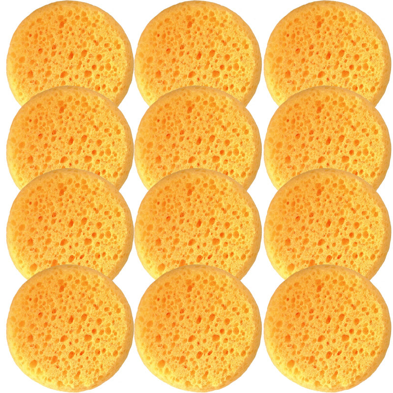 XILAOTOU Tack Sponges, High Elasticity Saddle soap for Leather, high Water Absorption Saddle soap Diameter 2.83, height1.18IN, Suitable for Crafts, Ceramics, Household Use & More 12 PCS Coarse hole 12 Pcs Yellow - PawsPlanet Australia