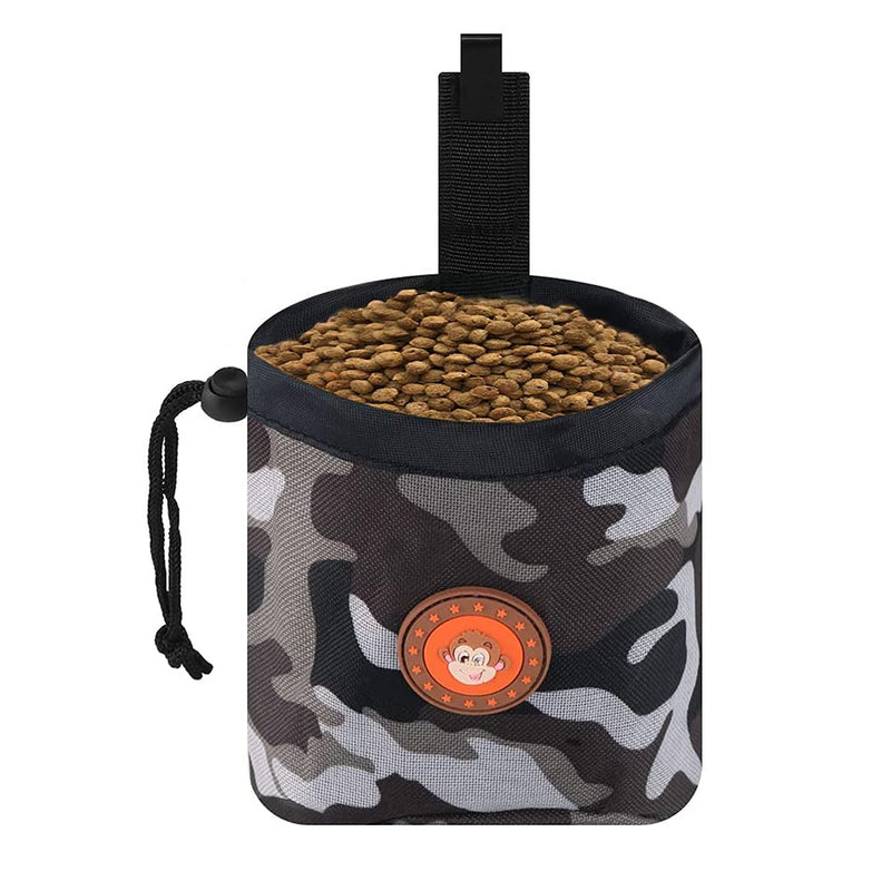 manzia Small Dog Treat Pouch for Training, Easily Carries Kibble and Rewards Pet Bait Bag Fanny Pack with Poop Bag Dispenser Camouflage black - PawsPlanet Australia