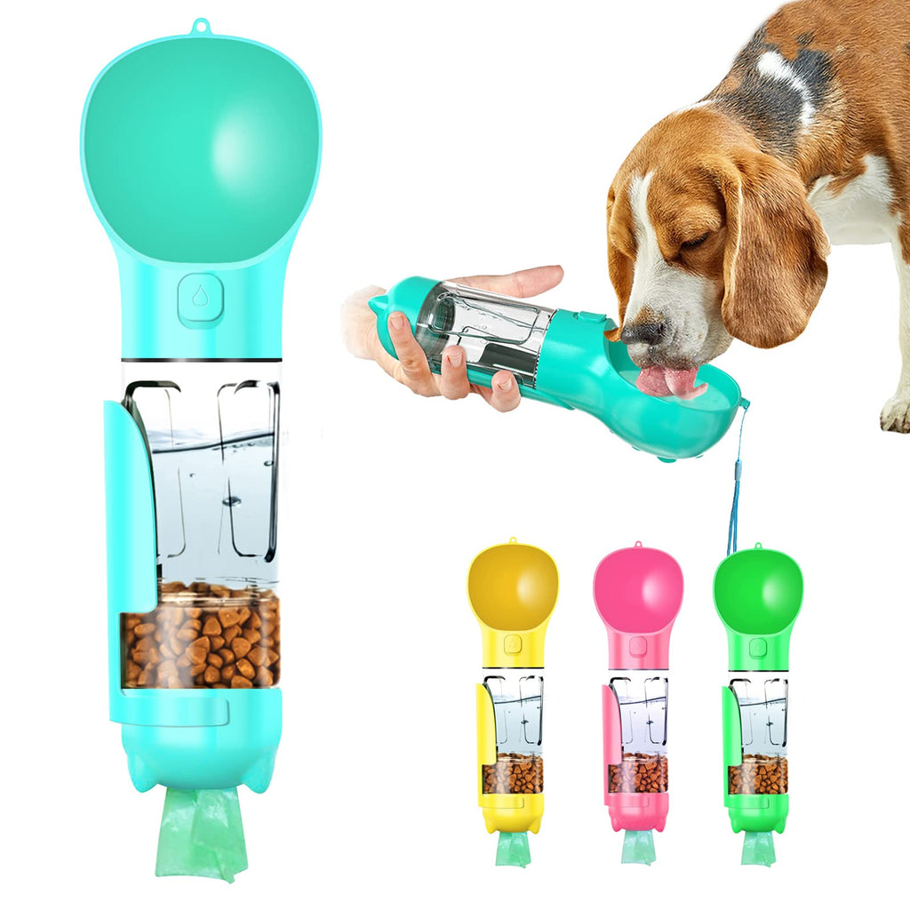 SVTEOKO Dog Water Bottle, Leak Proof Portable Puppy Water Dispenser with Drinking Feeder for Pets Outdoor Walking, Hiking, Travel, Food Grade Plastic, BPA Free 10oz,Blue - PawsPlanet Australia