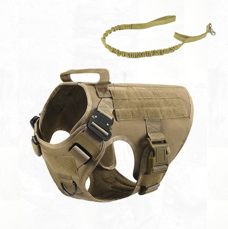 Blueguan Tactical Dog Vest with Large Handles, Outdoor Training Suit, Adjustable Training Vest (Coyote Brown, L (Neck:24 "-34" ; Chest: 26.8 "-36.6" )) Coyote Brown L (Neck:24 "-34" ; Chest: 26.8 "-36.6" ) - PawsPlanet Australia
