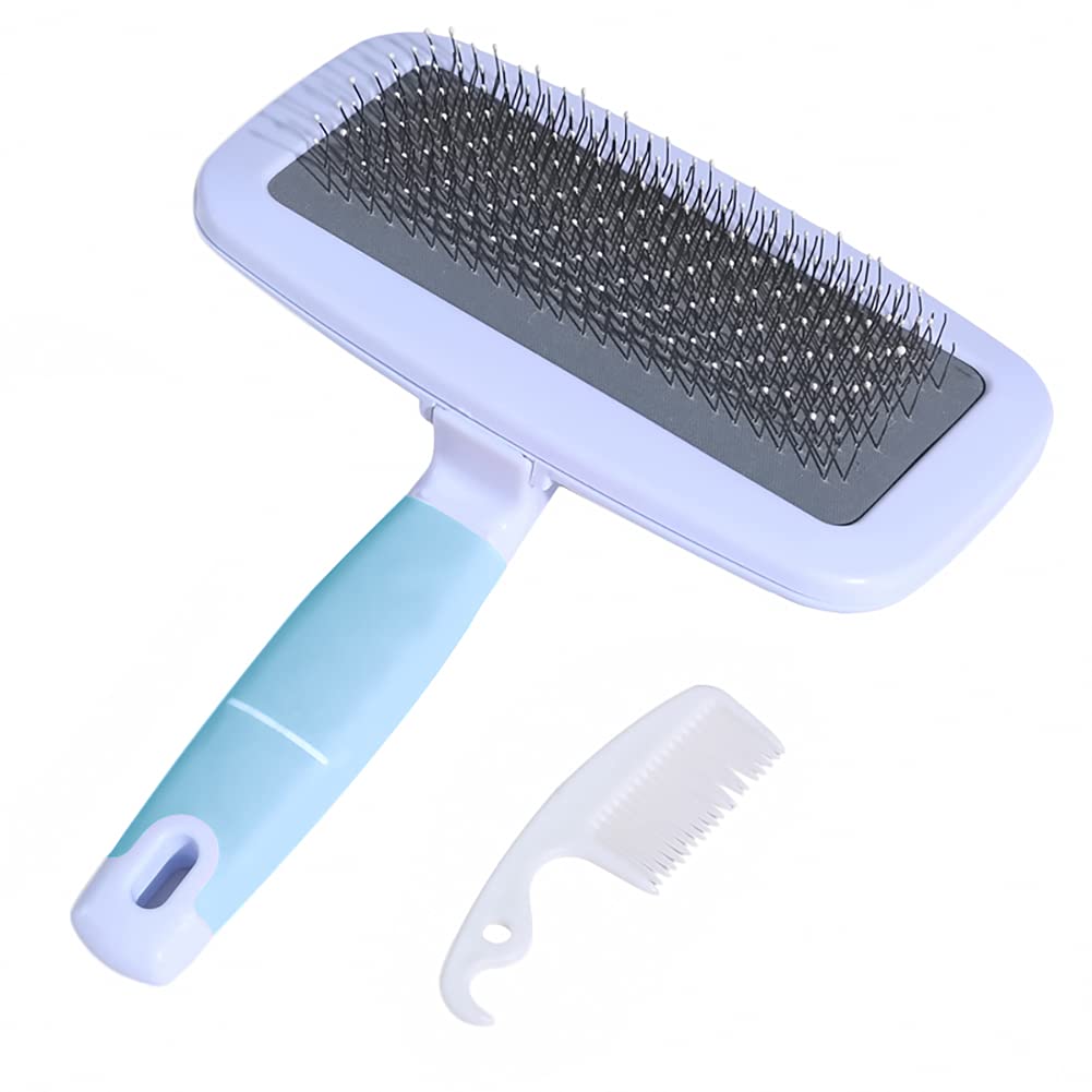 Loveluv Dog Brush & Cat Brush- Slicker Pet Shedding Grooming Brush Blue Big - PawsPlanet Australia