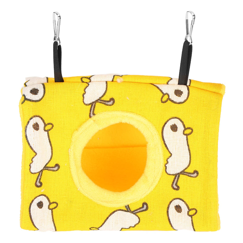 GLOGLOW Parrots Hammock, Pet Bird Hanging Triangle Nest House Sleeping Bed Small Pet Warm Fluffy Flannel Playing Cave House with Hole for Small Animal Bird S - PawsPlanet Australia