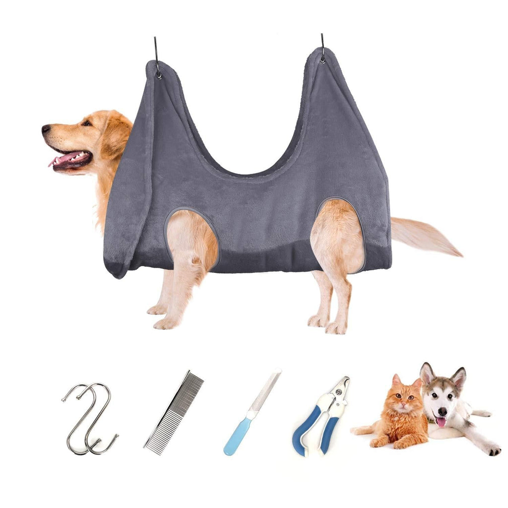 Kandow Dog Hammock,Dog Grooming Harness for Nail Trimming,6 Pcs Pet Grooming Kit Professional Claw Trimmer Set Maximum Capacity Up to 33lbs Small - PawsPlanet Australia