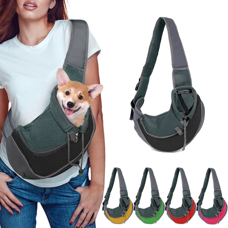 manzia Designs for Pets' Securty Breathable Mesh Travelling Hand Free Puppy Backpack with Pouch and Adjustable Strap Carrier Black-M - PawsPlanet Australia