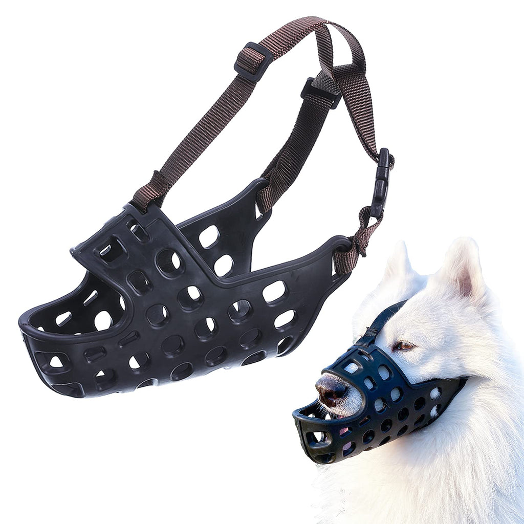 Mayerzon Dog Muzzle, Soft Basket Muzzle for Dogs, Prevents Biting, Chewing and Licking, Allows Panting and Drinking XS Black - PawsPlanet Australia