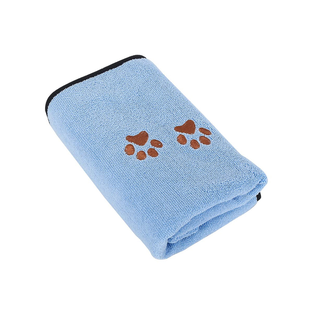 Wipela Pet Dog Cat Microfiber Drying Towel Ultra Absorbent Great for Bathing and Grooming Blue 27.5" x 55" - PawsPlanet Australia