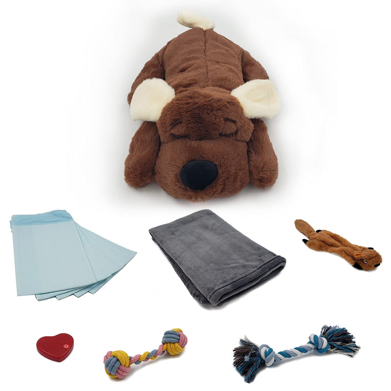 APPYPAW Puppy Kit with Heartbeat Stuffed Toy - Pet Anxiety Relief and Calming Brown - PawsPlanet Australia