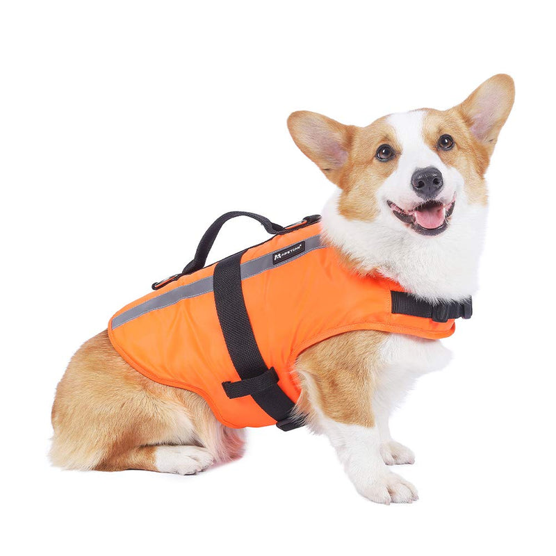 Apetian Dog Life Preserver Dog Life Jacket Dog Life Vest Dog Floatation Swimming Vest Orange 2021 X-Small - PawsPlanet Australia