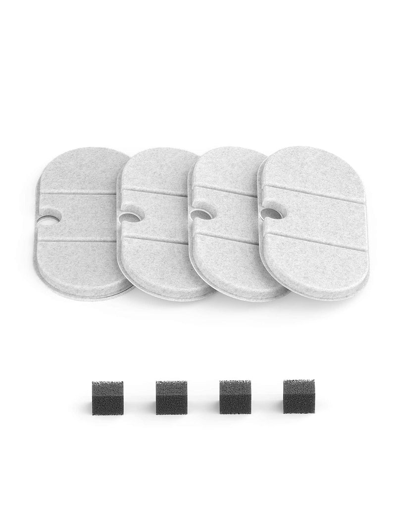 PETLIBRO 4 Packs Replacement Filters for Capsule Cat Water Fountain PLWF002, 2 Months Set of Replacement Filters for Ultra Quiet Pet Water Fountain - PawsPlanet Australia