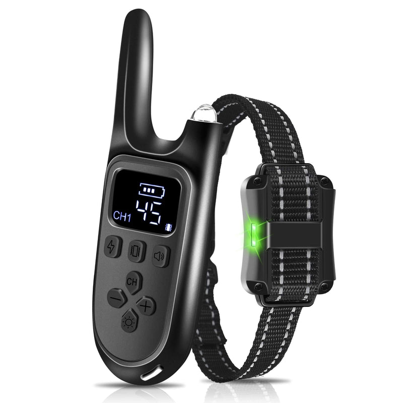 Dog Training Collar with Remote, Waterproof Rechargeable Dog Shock Collar with Beep, Vibration and Shock Training Modes, Up to 1600Ft Remote Range, Adjustable 0 to 99 Shock Levels - PawsPlanet Australia