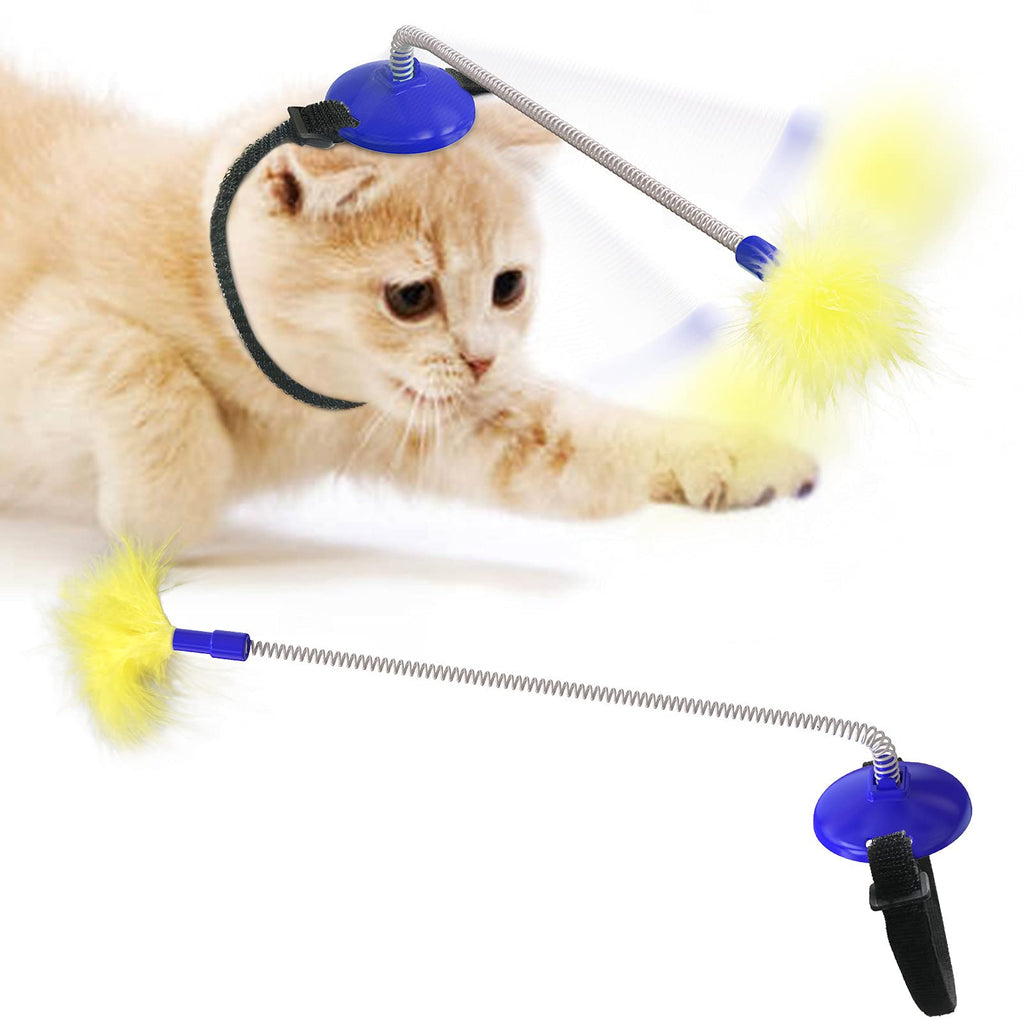 RUIH Cat self-Healing Collar Neck Toy Spring Foot with tap to Tease cat stickOne Size - PawsPlanet Australia