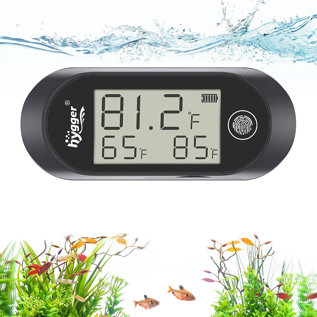hygger Stick-on Digital Aquarium Thermometer with Alarm, Suitable for Saltwater and Freshwater, Mini Fish Tank Thermometer for Fish, Lizards, Turtles and Other Reptiles - PawsPlanet Australia