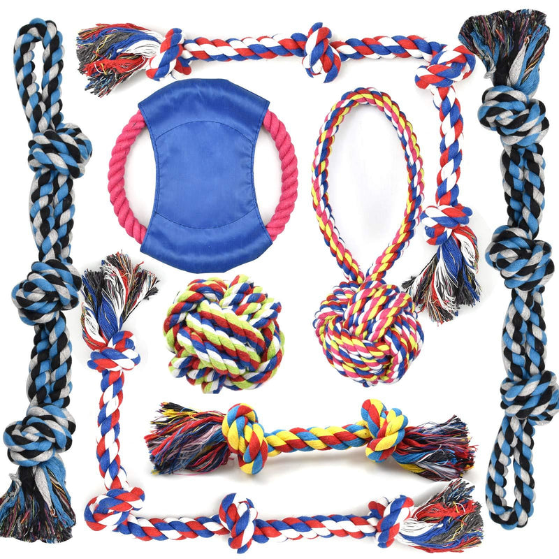 Rope Dog Toys for Aggressive Chewers Large Breed Medium Breed, Small Dog Puppy Teething Chew Toys Heavy Duty Dental Dog Rope Toys Prevents Boredom and Relieves Stress - PawsPlanet Australia
