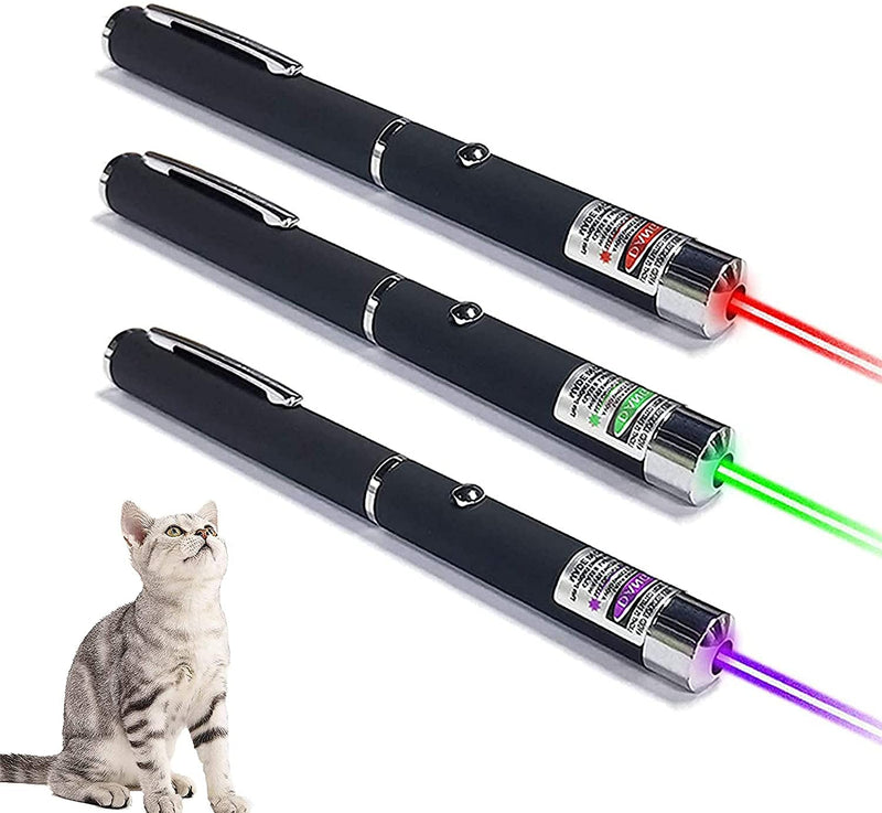 DRETC 3 Pack Pointer for Cats Dogs Pet Interactive Toys, Cat Chase Exercise Toys for Indoor Cat,Laser Presentation Remotes for Indoor Classroom Teaching - PawsPlanet Australia