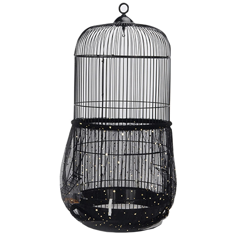 Bonaweite Extra Large Mesh Bird Seed Catcher, Bird Cage Stretchy Guard Cover, Birdcage Nylon Shell Skirt Traps Guards - 29.5” Height 11.8” Height Black - PawsPlanet Australia