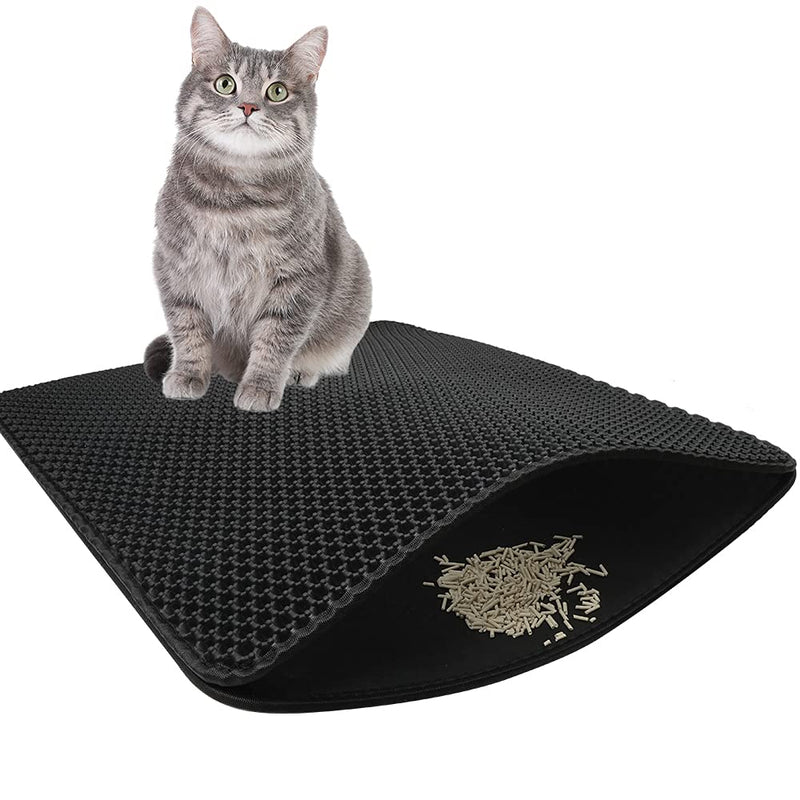UWJXU Cat Litter Mat Cat Litter Mat, Urine and Water Proof Material, Scatter Control, Easier to Clean,Washable 18*24" - PawsPlanet Australia