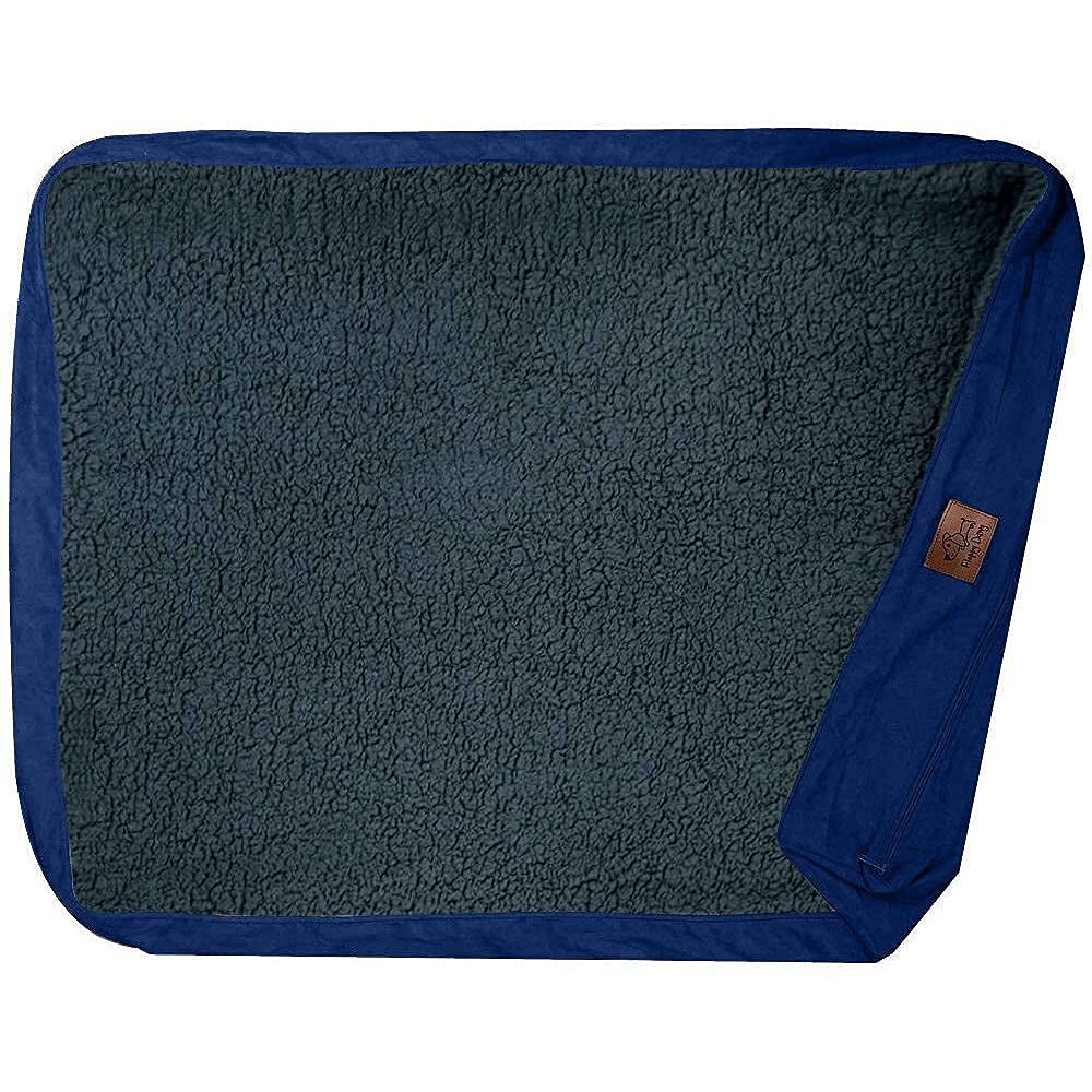 Floppy Dawg Universal Dog Bed Replacement Cover Large Blue Suede (Mattress 40") - PawsPlanet Australia