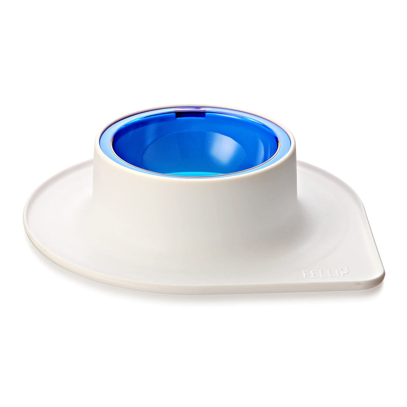 Felli Pet Elevated Cat Dog Bowl with Mat No Spillover Specially Made for Puppies & Kittens Acrylic Oval Dish Removable Keep Food Centered Non Slip Base Raised Food Bowl Feeder (Cobalt) Cobalt - PawsPlanet Australia