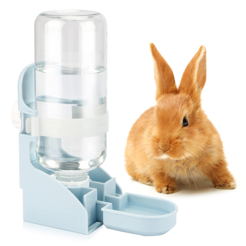 Rypet Rabbit Water Bottle No Drip - 17oz Hanging Water Fountain Automatic Dispenser Pet Cage Water Feeder for Bunny Chinchilla Guinea Pig Hedgehog Ferret Blue - PawsPlanet Australia