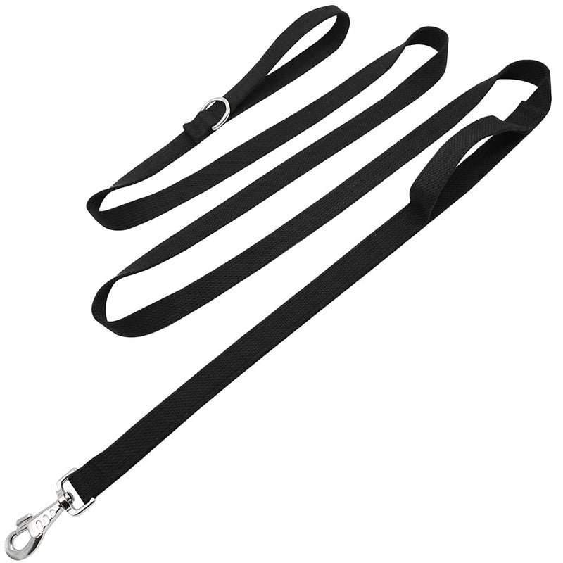 Hoanan 8ft Double Handle Traffic Dog Leash, Heavy Duty Tactical Dog Leash, Nylon Dog Training Leash with 2 Traffic Control Handle for Medium Large Breed Dogs black - PawsPlanet Australia