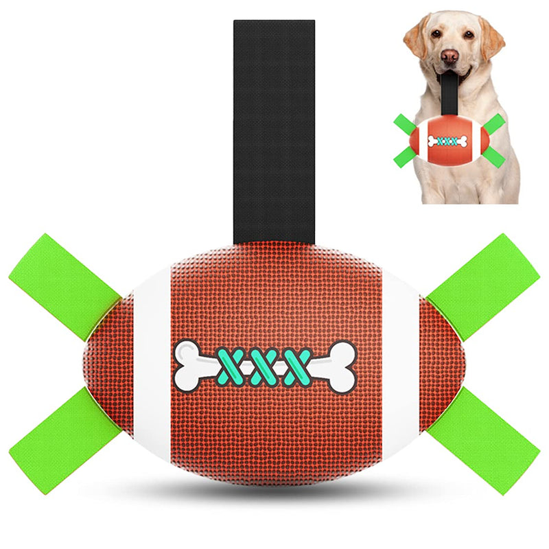 Dog Toys Football, Interactive Dog Toys for Tug of War with Grab Tabs, Dog Tug Toy, Dog Water Toy, Durable Dog Balls for Small & Medium Dogs - PawsPlanet Australia