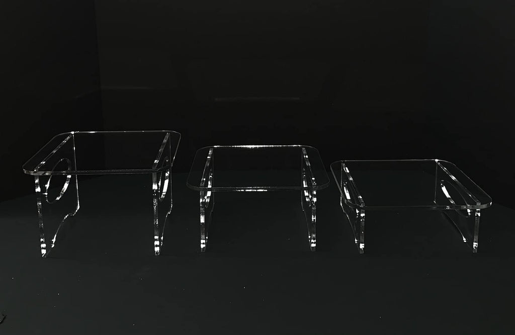 Clear 1/4" Acrylic Skimmer Stand 8x8x4 - PawsPlanet Australia