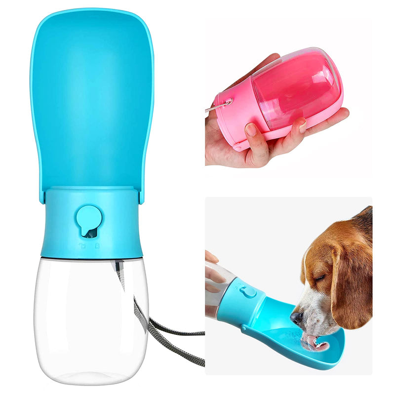 TALDWR Dog Water Bottle for Walking,Portable Pet Travel Water Bottles Dispenser with Drinking Feeder for Dogs, Cat, Rabbit,Pet and Other Animals Dog Water Bowl Dog Accessories BPA Free Blue - PawsPlanet Australia