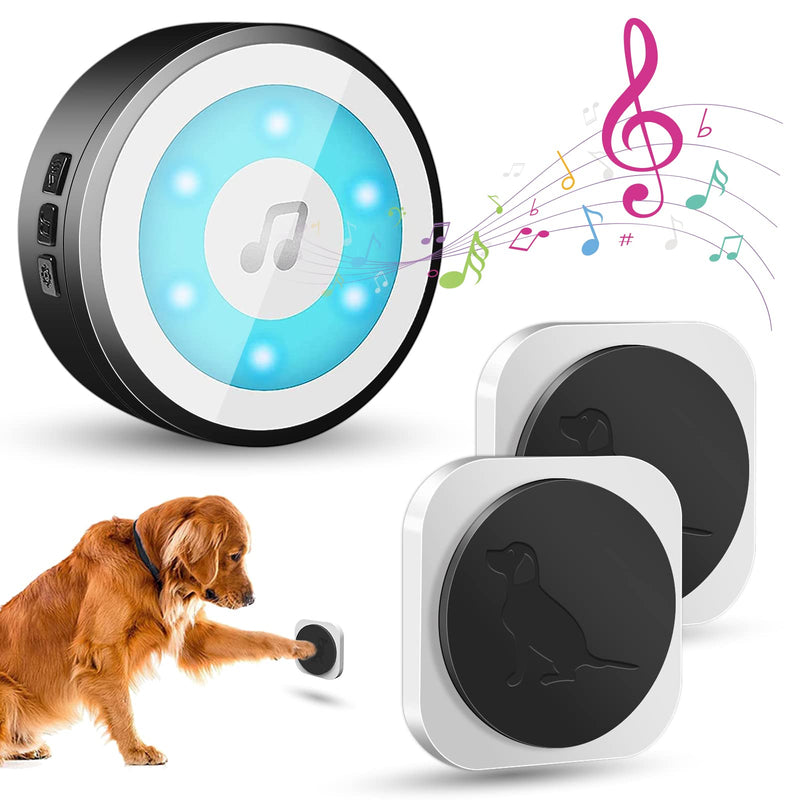 AOJESS Paw Smart Bell Dog DoorBells for Potty Training Sliding Door/Go Outside IP65 Waterproof 20 Melodles Polyphonic Ringtones Super-Light Press Button Doorbell - PawsPlanet Australia