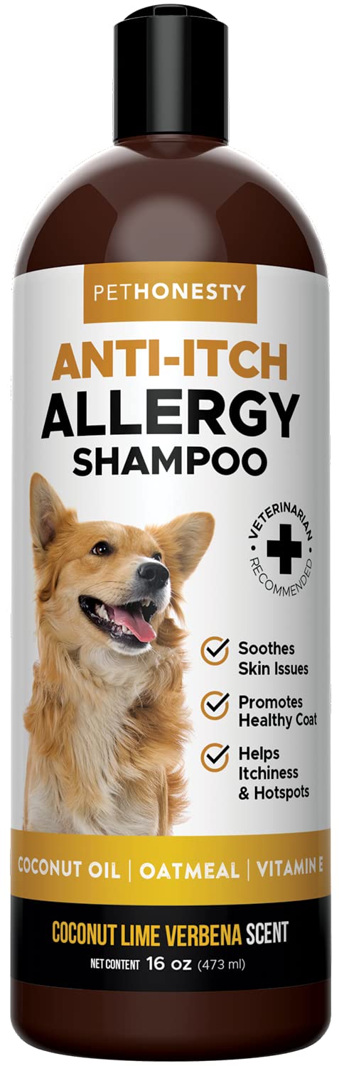 PetHonesty Anti-Itch Allergy Shampoo for Dogs and Cats - Reduce Itching, Shedding, Hot Spots, Moisturizing and Hydrating Essential Oils - PawsPlanet Australia