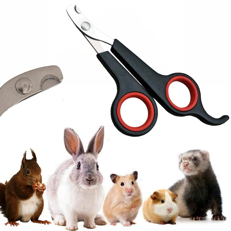 Rabbit Nail Clippers - Professional Pet Nail Clippers Stainless Steel Claw Trimmer Scissors for Small Animal Rabbit Guinea Pig Puppy Ferret Hamsters Chinchilla Sugar Glider Grooming Supplies Black - PawsPlanet Australia