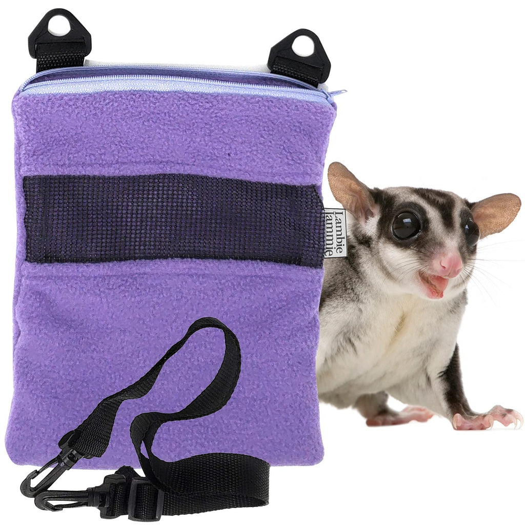 LAMBIE JAMMIE Purple Bonding Pouch for Sugar Gliders, Hedgehogs, Bunnies, Or Other Small Pets, Great for Bonding and Sleeping to Better Your Relationship with Your Pet Large 9"X9" - PawsPlanet Australia