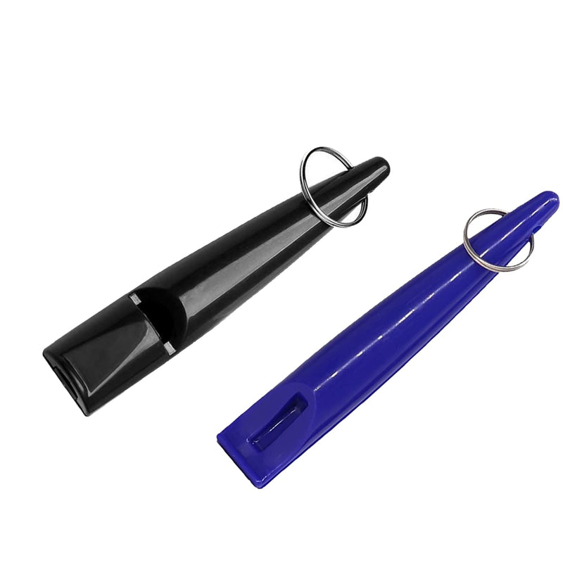 Gusiwhoo 2 Pack Dog Whistle Professional Ultrasonic Plastic Dog Whistle Ultra-high Frequency Dog Recall Barking Control Easy Carry Professional Dog Training Blue and Black - PawsPlanet Australia