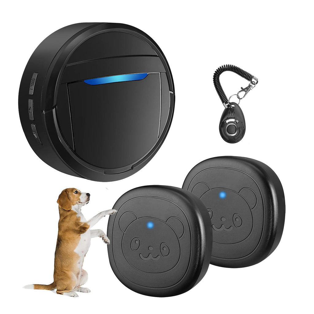 Whimsii Dog Bell for Door Potty Training, IP55 Waterproof Wireless Doorbell, Includes, 2 Transmitters, 1 Receivers & Training Clicker, 55 Melodies & 4 Volume Levels, LED, 950ft Range - PawsPlanet Australia