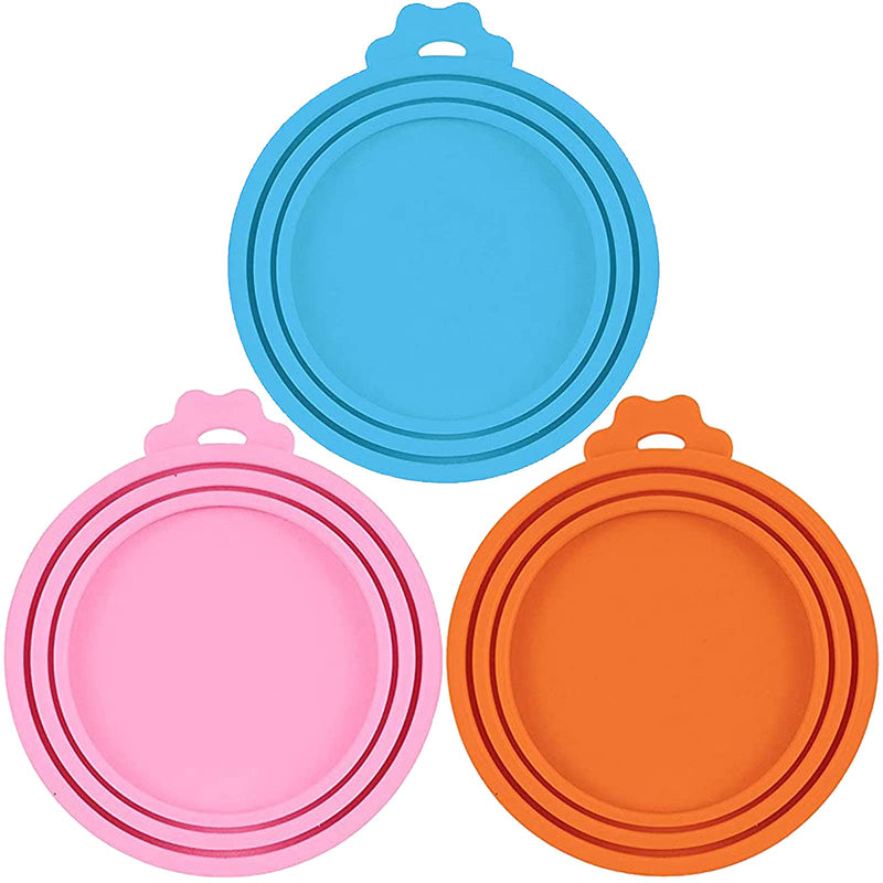 WOHENI Pet Food Lids, Silicone Can Covers for Dog Food Cans, Universal Can Lid Fits Most Standard Size Dog and Cat Can Tops, Can Lids 3 Pack - PawsPlanet Australia