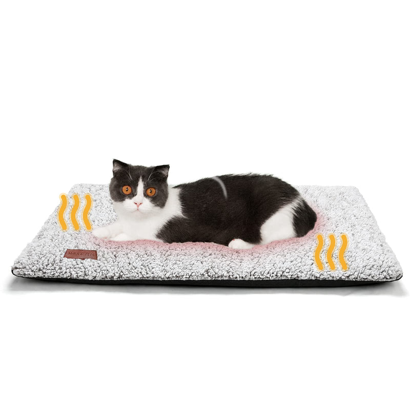 Self Warming Cat Bed Self Heating Cat Dog Mat Extra Warm Thermal Pet Pad for Indoor Outdoor Pets with Removable Cover Non-Slip Bottom Washable Small 24 x 18 inch - PawsPlanet Australia
