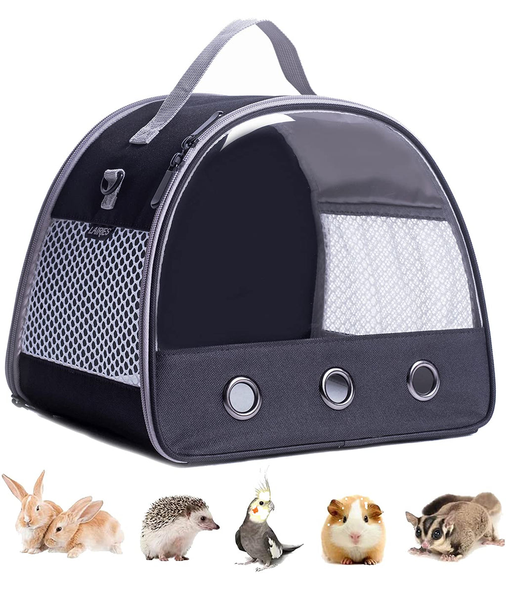 Guinea Pig Carrier Backpack, Clear Bubble Window Backpack for Guinea Pig, Bunny Rat Bird Black - PawsPlanet Australia