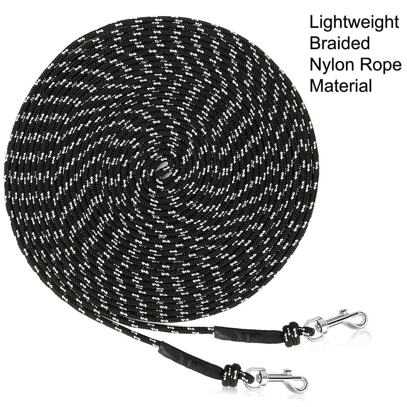 RYPET Reflective Cat Long Leash - 15 FT Escape Proof Walking Leads Yard Long Leash Durable Safe Personalized Extender Leash Traning Play Outdoor for Kitten, Puppy, Rabbit and Small Animals Black - PawsPlanet Australia