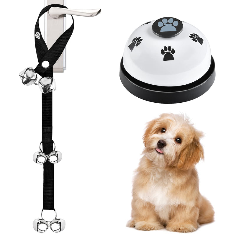 JIMEJV Wireless Doorbell, Dog Smart Bells for Potty Training IP55 Waterproof Touch Button Pet Bells for Dog Puppy Training Sliding Door/Go Outside with 55 Melodies 5 Volume Levels White - PawsPlanet Australia
