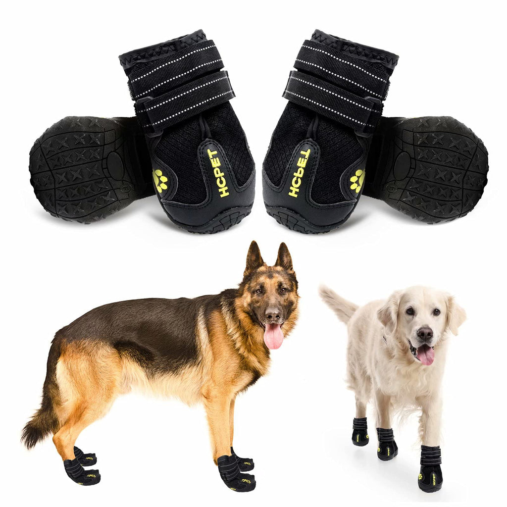 CADO SHY Dog Boots for Large Medium Small Dogs Non-Slip, Snow Winter Dog Booties, Dog Shoes for Hot Pavement, Paw Protector for Big Little Dogs Running, Hiking, Outdoor, Rubber Sole, 4Pcs Black Size 2 - PawsPlanet Australia
