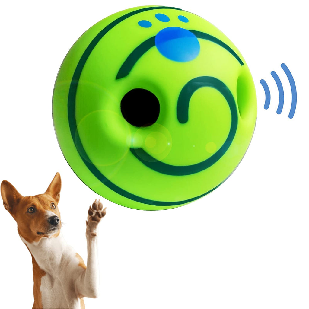 Giggle Ball Dog Toy Material Upgraded, Interactive Dog Toys Soccer Make Noise Sound Funny Puzzle, Wobble Giggle Dog Ball IQ Training for Puppies, Small, Medium, Large Dogs Favorite Gift Green - PawsPlanet Australia