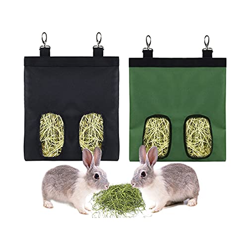 Rabbit Hay Feeder Bag, Guinea Pig Hay Feeder Storage, Rabbit Hay Bag, Guinea Pig HayFeeder,Small Animals Hay Feeder Storage，600D OxfordCloth Fabric (Green) Grass green - PawsPlanet Australia