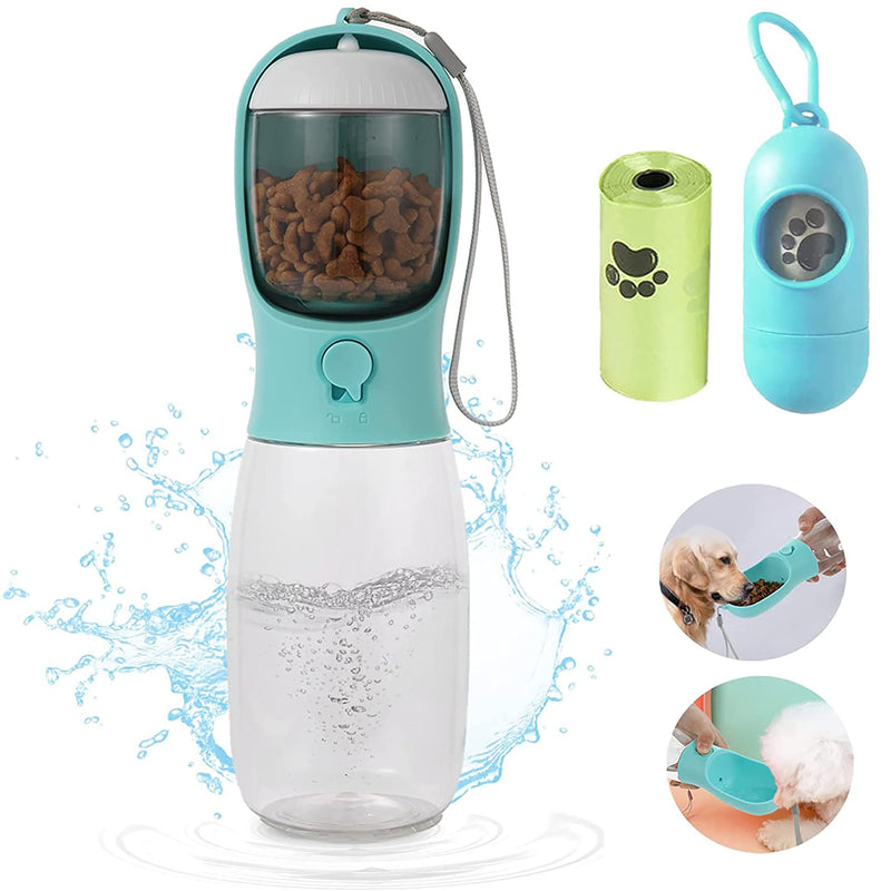 HCY&WLD Dog Water Bottle, 10-19OZ Leakproof Portable Pet Water Bottle for Pets Outdoor Walking, Hiking, Travel, BPA Free Food Grade Material Dog Water Dispenser with Activated Carbon Filter A (19OZ) - PawsPlanet Australia